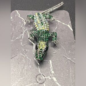 New Drop Tail Crocodile Brooch